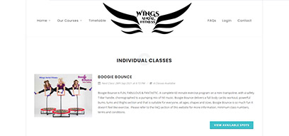 Wings Booking Website